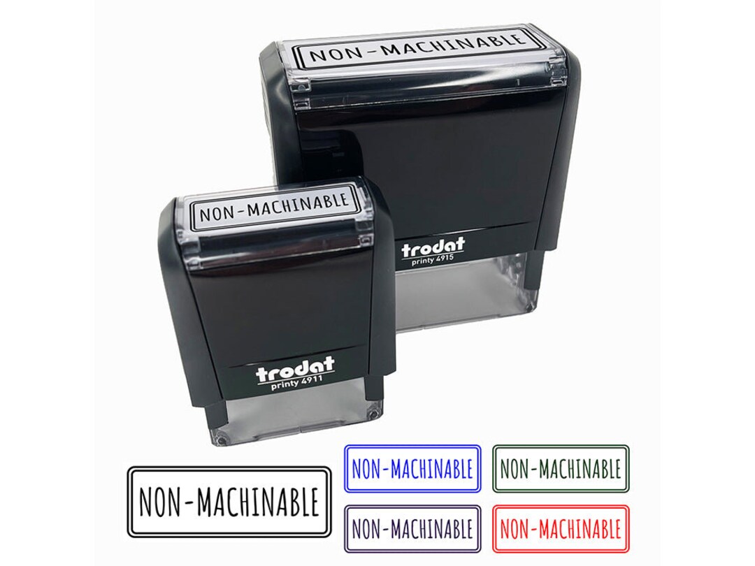 Nonmachinable Double Line Letter Mail Package Selfinking Rubber Stamp