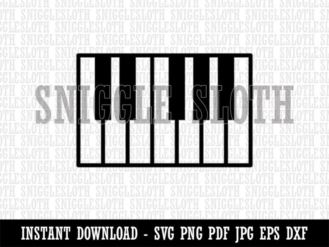 Piano Keys Octave Clipart Instant Digital Download SVG EPS PNG Pdf Ai