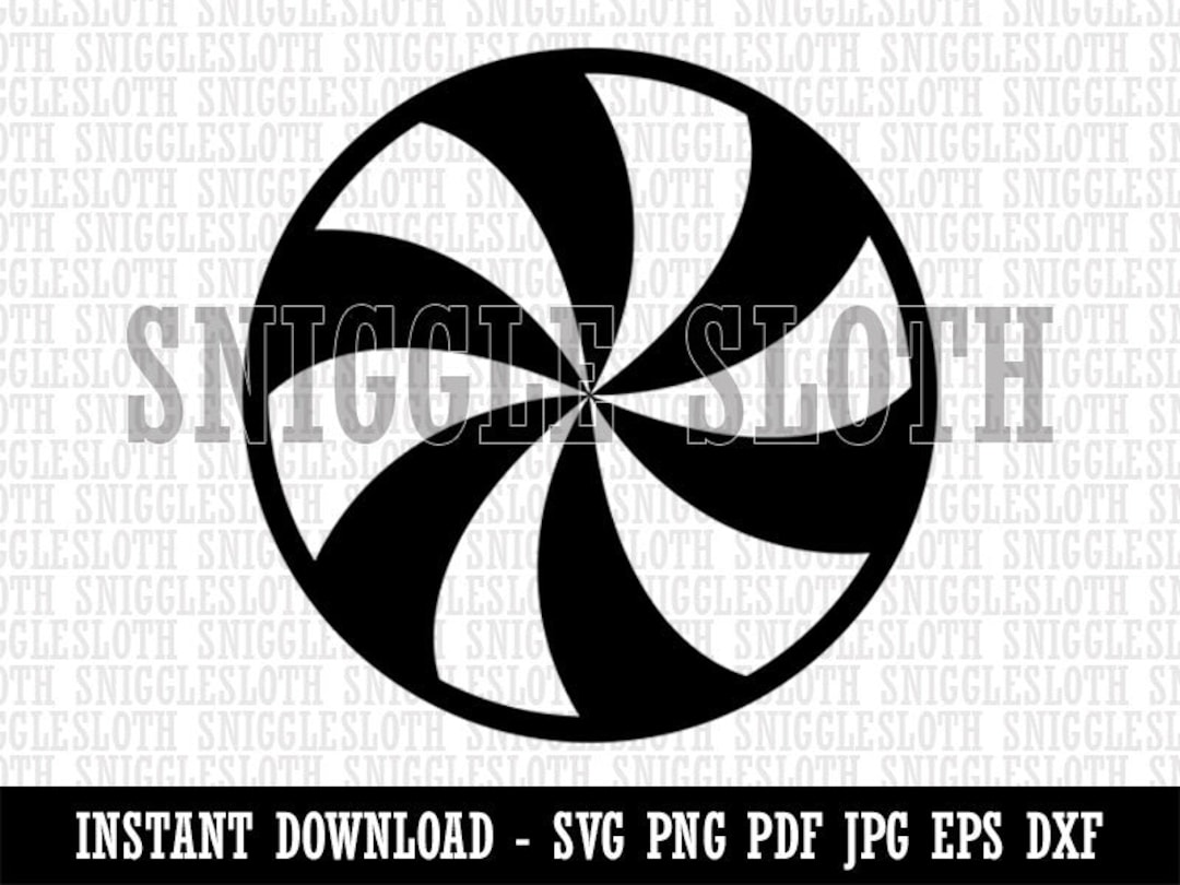 Peppermint Candy Swirl Clipart Instant Digital Download SVG EPS PNG Pdf