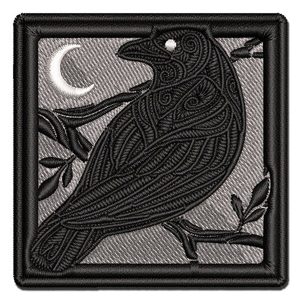 Embroidered Raven Patch - Etsy