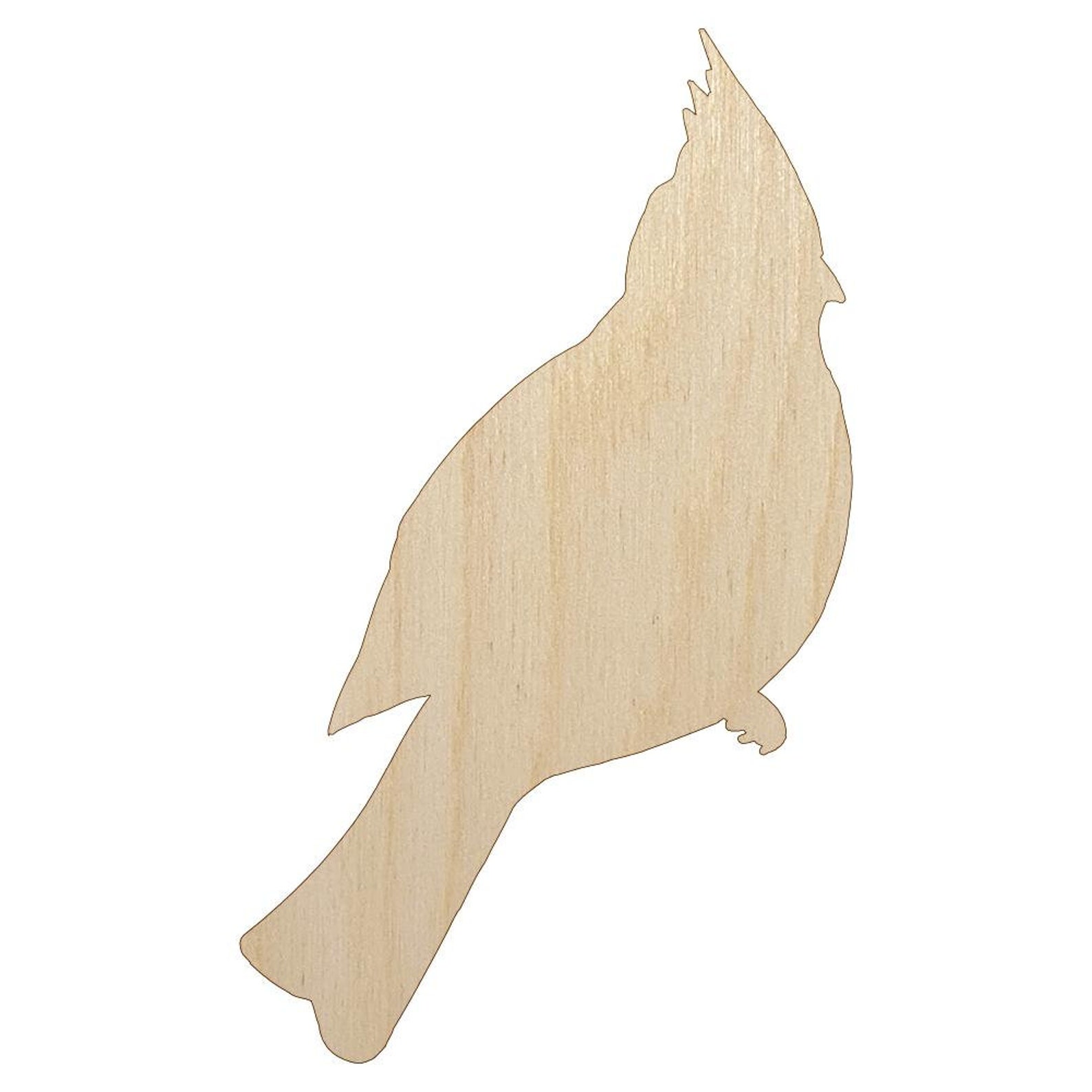 Cardinal Bird Solid Unfinished Wood Shape Piece Cutout for DIY Etsy