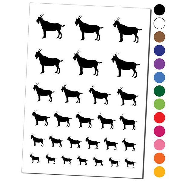 Goat Temporary Tattoo Etsy