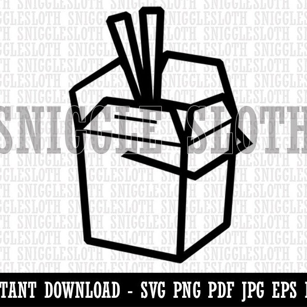 Chinese Food Take Out Away Doodle Clipart Instant Digital Download SVG EPS PNG pdf ai dxf jpg Cut Files Commercial Use