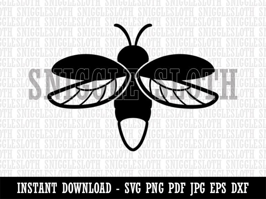 Flying Firefly Lightning Bug Clipart Instant Digital Download SVG EPS