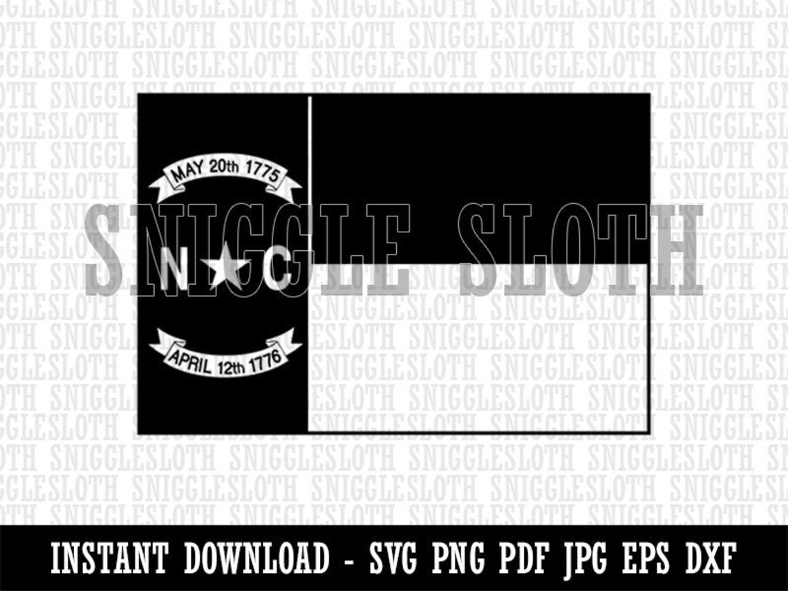 North Carolina State Flag Clipart Instant Digital Download SVG - Etsy