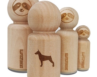 Miniature Pinscher Min Pin Dog Solid Rubber Stamp for Stamping Crafting Planners