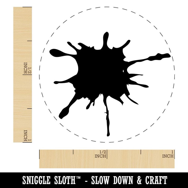 Ink Splatter Rubber Stamp for Stamping Crafting Planners