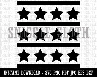 Stars and Stripes Pattern USA Patriotic Clipart Instant Digital Download SVG EPS png pdf ai dxf jpg Cut Files Commercial