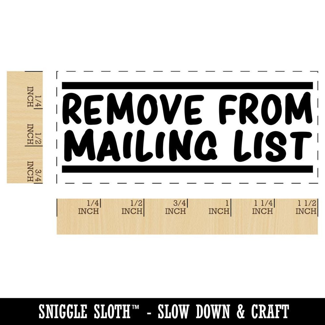 Remove from mailing list self inking rubber stamp ink stamper etsy