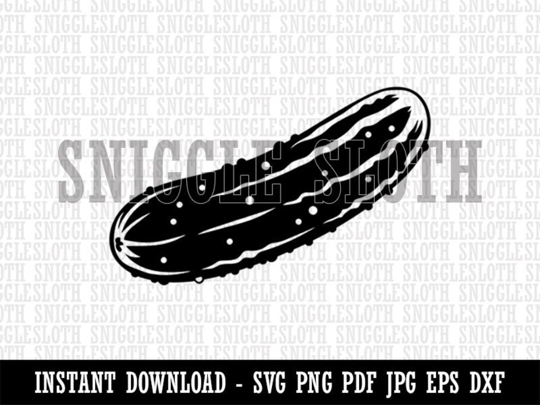 Dill Pickle Cucumber Clipart Instant Digital Download SVG EPS PNG Pdf