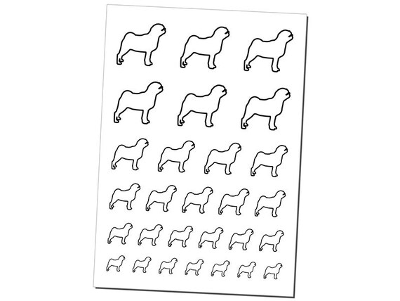 Pug Dog Outline Temporary Tattoo Water Resistant Fake Body Art - Etsy