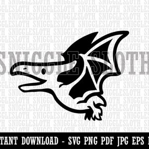 Pterodactyl Outline Patterns: DFX, EPS, PDF, PNG, and SVG Cut Files