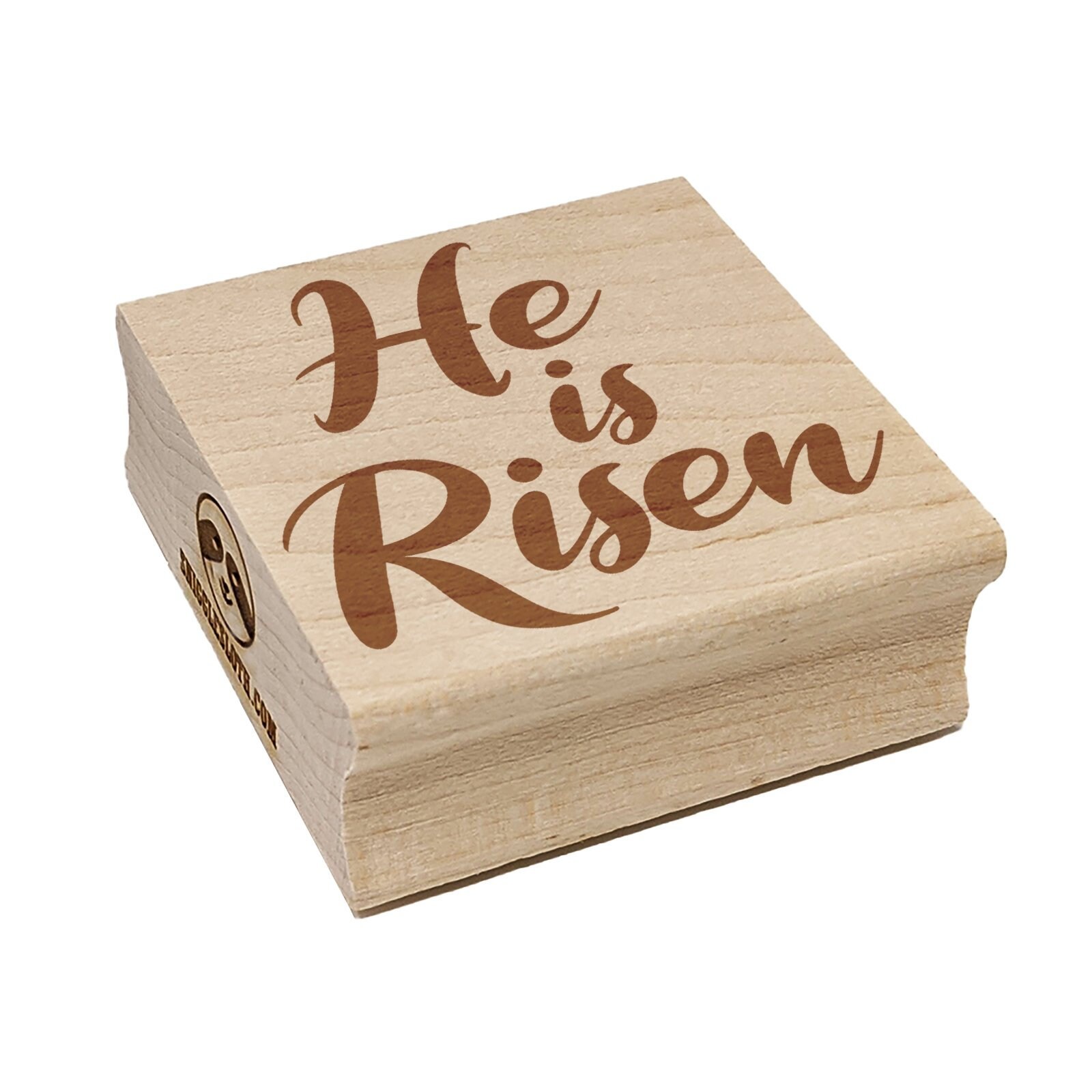 He is Risen Religious Easter Christian Square Rubber Stamp for Etsy