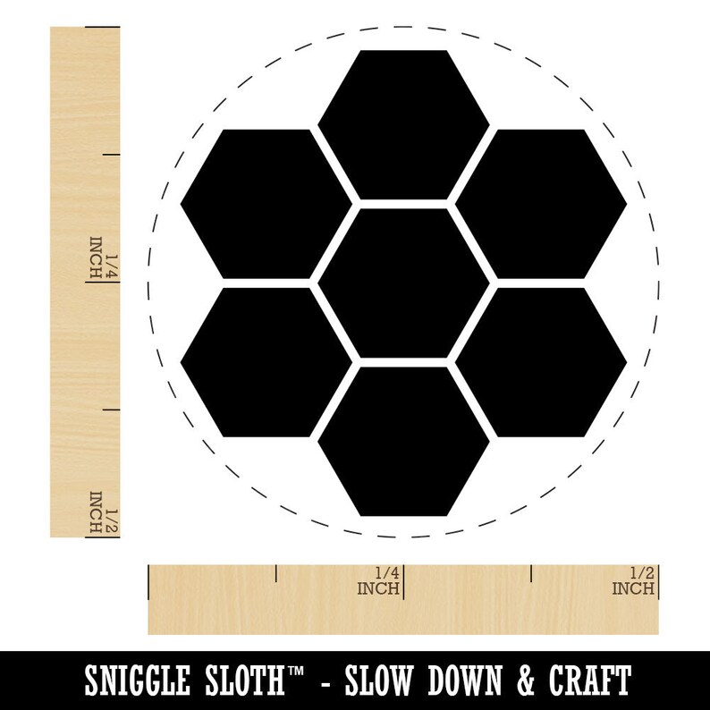 Bee Honeycomb Solid Self-Inking Rubber Stamp for Stamping Crafting Planners image 7