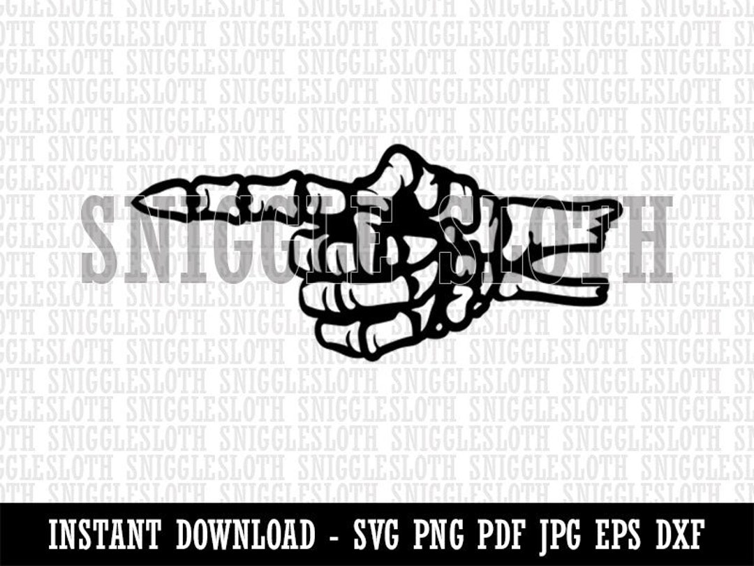 Skeleton Bone Hand Pointing Index Finger Spooky Halloween Etsy