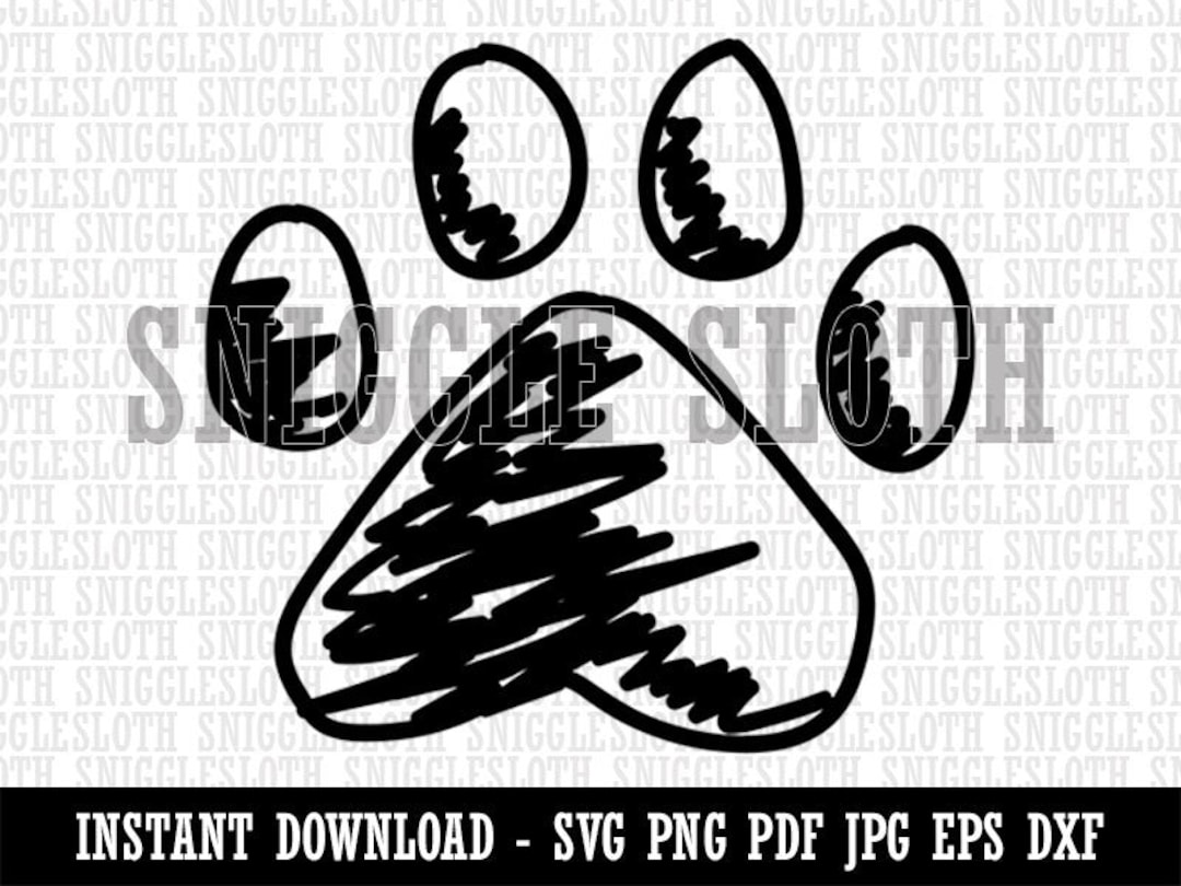  Foto zu Hundepfote Skizze Clipart Instant Digital Download SVG EPS PNG - Etsy 