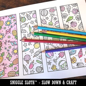 Horses Elegant Coloring Bookmarks Instant Digital Download Print ...