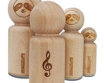 Treble Clef Music Rubber Stamp for Stamping Crafting Planners