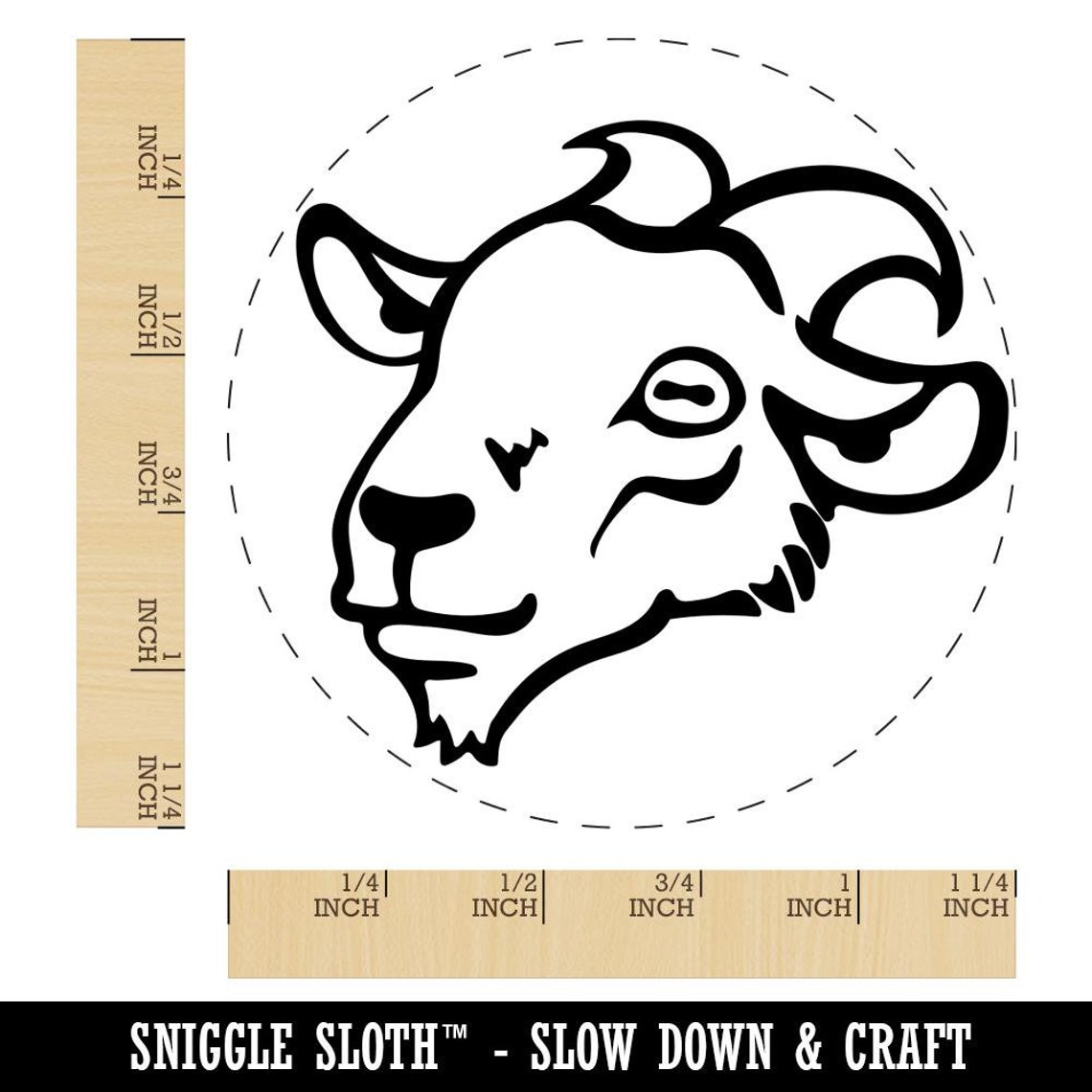 Goat Head Rubber Stamp for Stamping Crafting Planners | Etsy