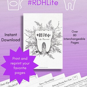 Printable Ultimate Life Planner for Dental Hygienists, Instant Download to Uplevel Your Personal and RDHLife