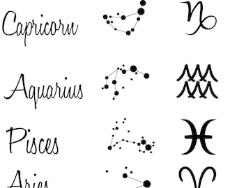 Download Zodiac Signs Clip Art Digital Images Svg Eps Png Etsy