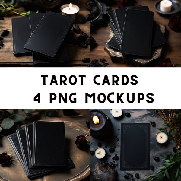 Black Tarot Card Mock-up Bundke | Tarot reader Gift | Tarot Reading | Tarot Design | Oracle Deck | Oracle Gift