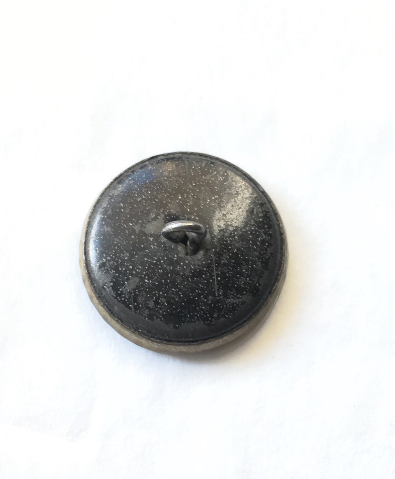 Bronze and Gold Flower Button Flower Design Victorian Stamped Brass Button