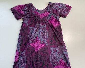 EXTRA SMALL Girls' Island Dress  - Micronesian Dress - Marshallese Dress - Hawaiian Dress - Little Girls Dress