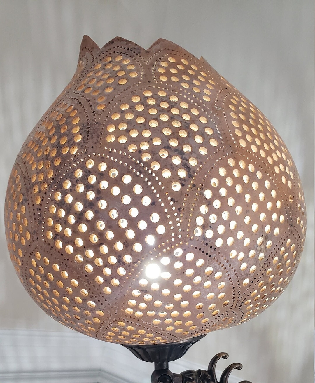 Gourd Light ,gourd Lantern ,gourd Lamp Shade With Clear Beads Design (X ...