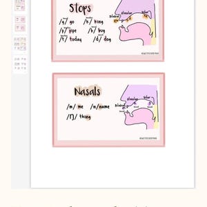 Flashcards SLP de consonnes avec dessin, Slp2b, cartes d'étude, futur orthophoniste