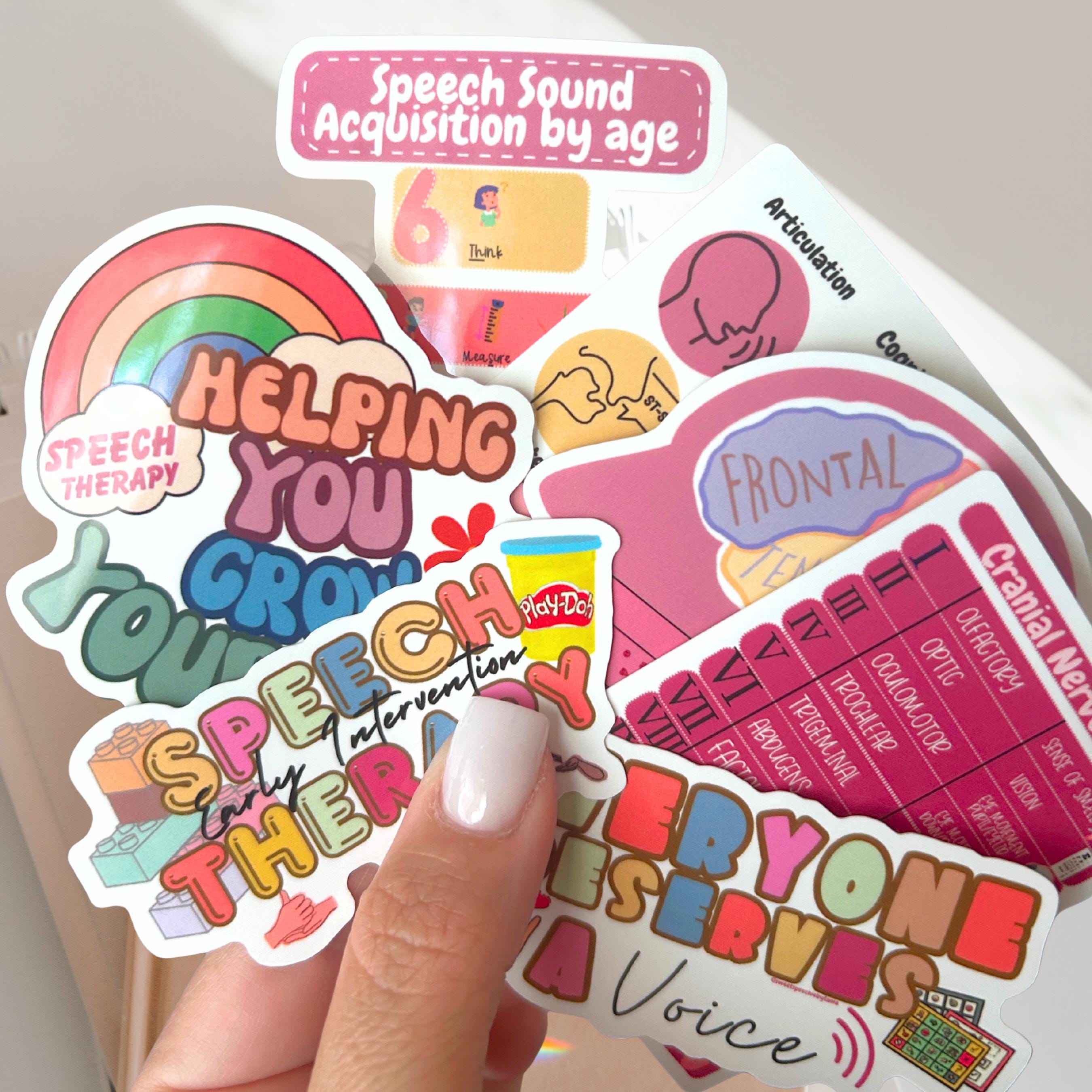 Slp Sticker Chart SLP Stickers, Speech Therapy, Cranial Nerves Stickers, the Brain ...