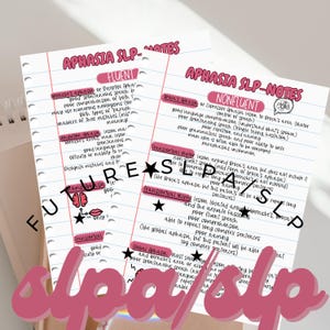 Notes sur l'aphasie, notes sur l'orthophonie, orthophonie, étude de l'orthophonie, SLPA, orthophonie, slp gradschool