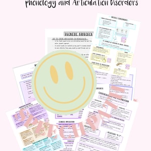 SLP Phonology and articulation disorders study guide, speech pathology student, slp2b