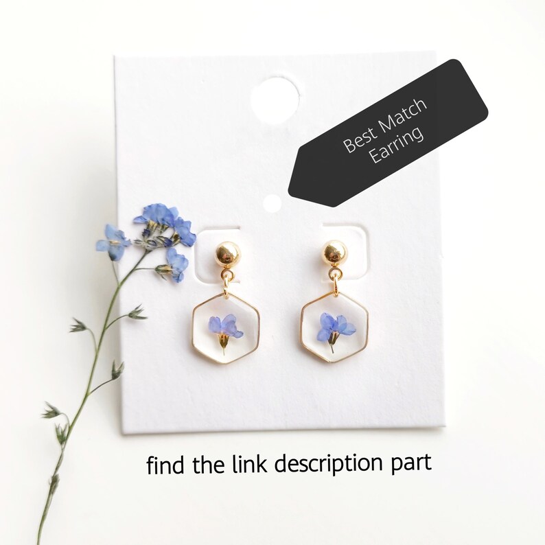 Flower Necklace Me Not Flower Necklace Real Flower Etsy