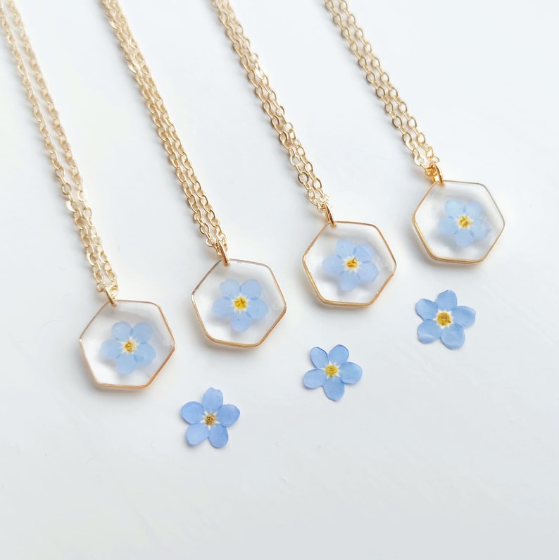 Me Not Necklace Miscarriage Gift Real Flower Jewelry Etsy