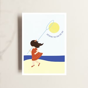 Tarjeta Sol / Afirmación / Niño / Tarjeta de felicitación / Sol / Tarjeta / Amor / Postal / Papel sostenible / Producción regional y justa
