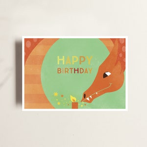 Biglietto DRAGON / biglietto di compleanno / carta sostenibile / prodotto in modo regionale ed equo e solidale / cartolina / regalo di compleanno