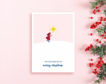 Christmas card / star / affirmation / winter landscape / sustainable / Christmas gifts