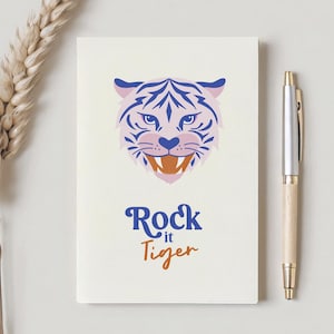 Notizheft „Rock It, Tiger“ DIN A6 – Mutmach Geschenk | Nachhaltiges Notizbuch aus Recyclingpapier | Motivation & Inspiration