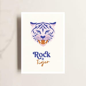 Mutmach Karte Tiger – Motivationskarte für starke Frauen & Jugendliche – Tiger Illustration – Geschenk Ermutigung – Nachhaltige Grußkarte