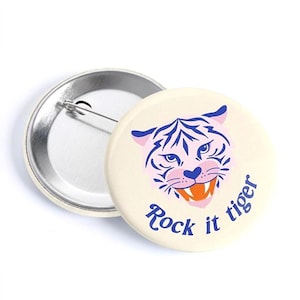 Spilla motivazionale ROCK IT TIGER con motivo a tigre
