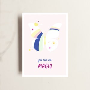 Karte Schmetterling / Affirmation, Grußkarte / Postkarte / Butterfly / nachhaltiges Papier / regional und fair produziert