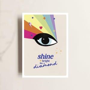 Mutmach Karte / Shine bright like a Diamond / Motivationskarte für starke Frauen & junge Menschen / Geschenk Selbstvertrauen / nachhaltig