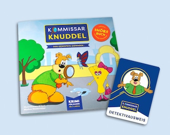 Kinderbuch “Kommissar Knuddel. Der gemopste Eiswagen.” Kinderbuch inkl. Hörbuch und Detektivausweis. Tolles Mitbringsel, Geschenk, Erstleser