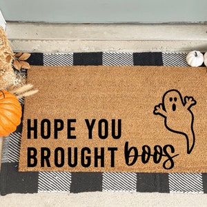 Boos Doormat, Halloween Doormat, Door Mat, Outdoor Rug, Coir Doormat, Custom Doormat, Fall Doormat, Home Decor, Porch Decor