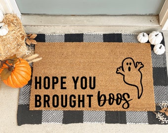 Boos Doormat, Halloween Doormat, Door Mat, Outdoor Rug, Coir Doormat, Custom Doormat, Fall Doormat, Home Decor, Porch Decor