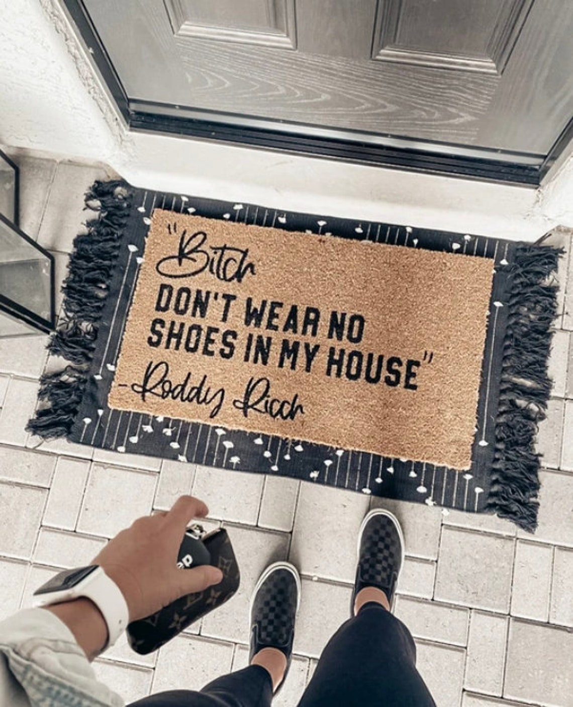 Roddy Ricch Doormat Door Mat Don't Wear No Shoes in My Etsy