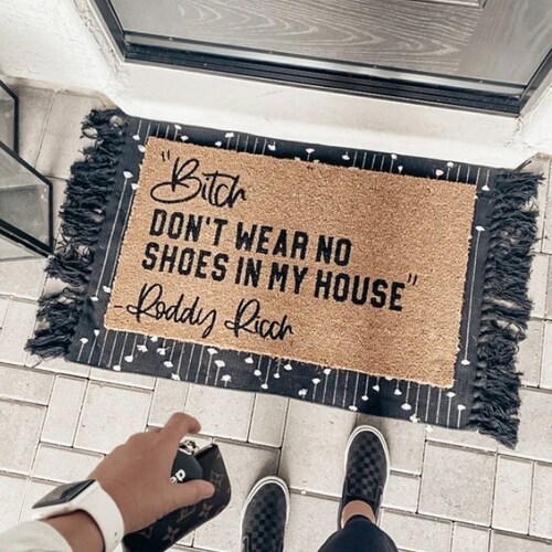 Roddy Ricch Doormat Door Mat Don't Wear No Shoes in My Etsy