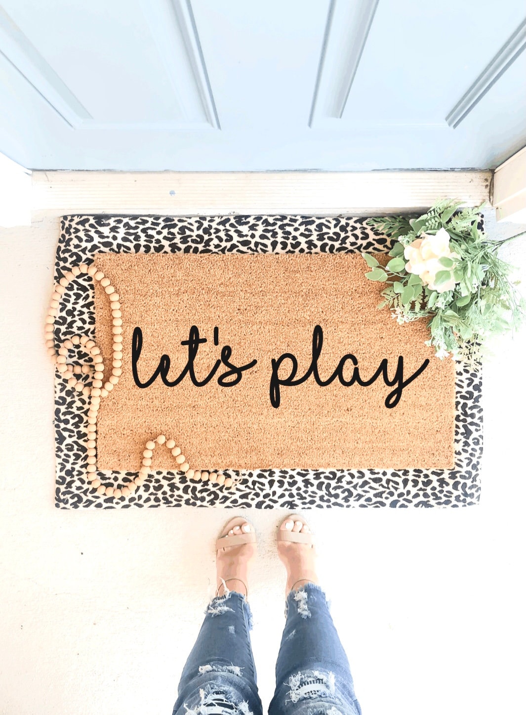 Lets Play doormat mat playhouse kids kid Etsy