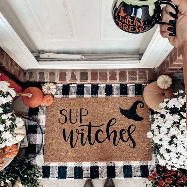 Halloween Door Mat Etsy